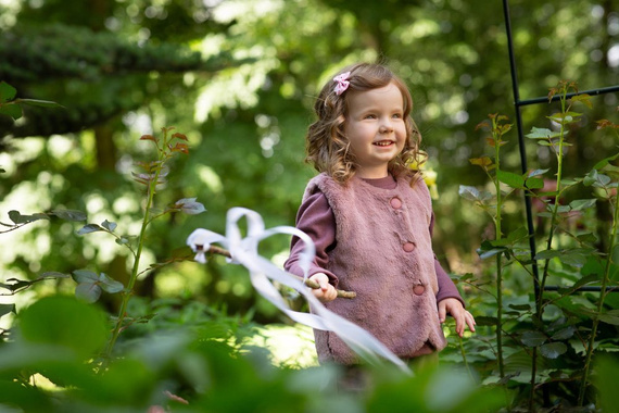 Julia Kamizelka na guziki Pinokio - róż ciemny