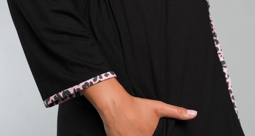 Eila Bis Szlafrok rękaw 3/4 Italian Fashion - panterka