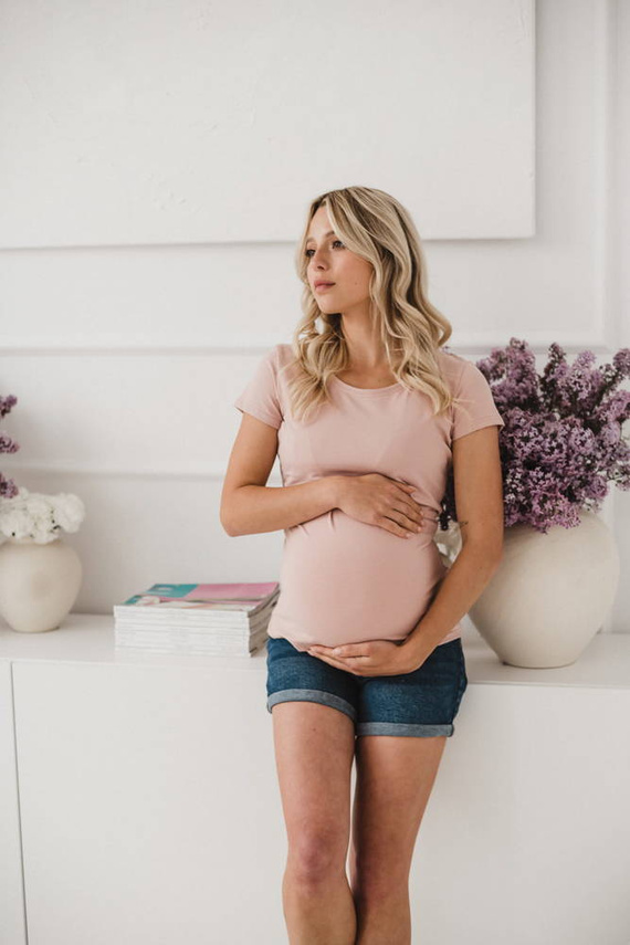 Milk Shirt bluzka ciążowa i do karmienia Milk&Love mellow rose