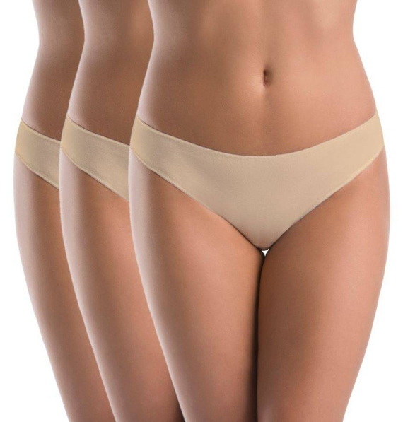 136-3 Wielopak Figi damskie Elisa Teyli - beżowy