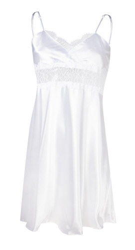 Doris Halka satynowa koszulka damska DKaren - biała 