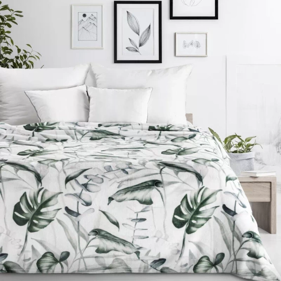 Ellen Koc narzuta liście Eurofirany biały