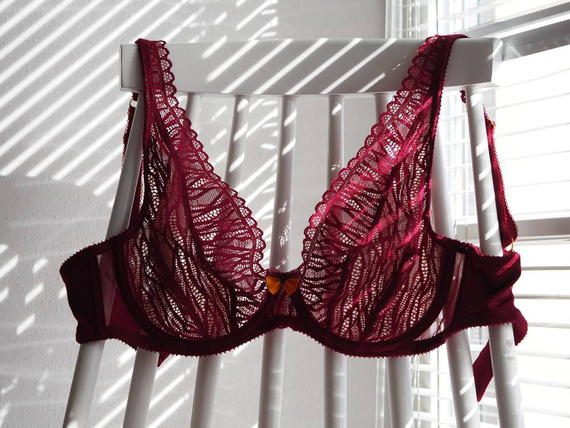 19122 Bralette Biustonosz braletka Mediolano bordowy 