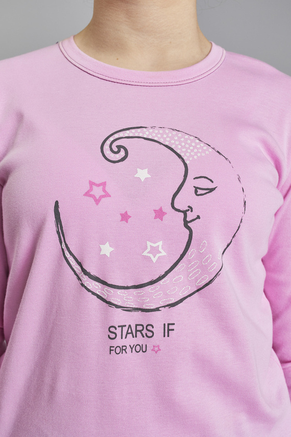 Antilia Piżama dziewczęca Italian Fashion - róż/druk