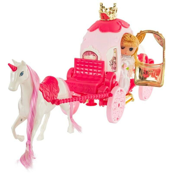 EBZ6970-A Zabawka karoca z jednorożcem i księżniczką Eurobaby