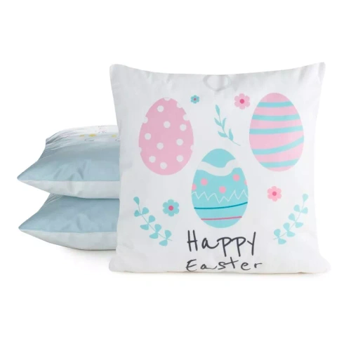 Eurofirany Wiosna 8 – poszewka wielkanocna dekoracyjna pisanki welurowa