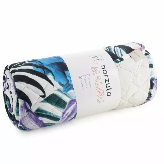 Malibu narzuta dekoracyjna liście Design91 wrzosowy