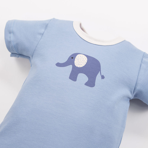 Elephant Body z krótkim rękawem Eevi - niebieskie
