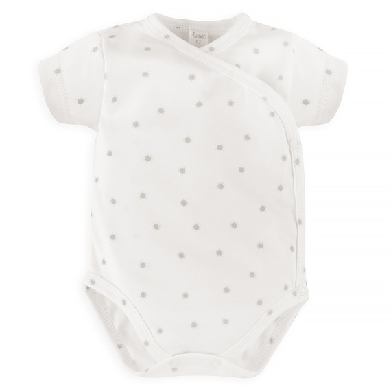 Hello Kopertowe body z krótkim rękawem Pinokio - ecru słoneczka