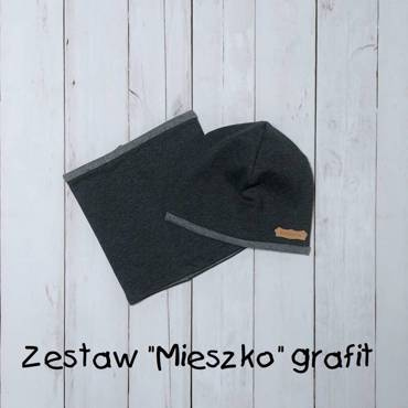 Zestaw Mieszko czapka + komin Bambarillo grafitowy