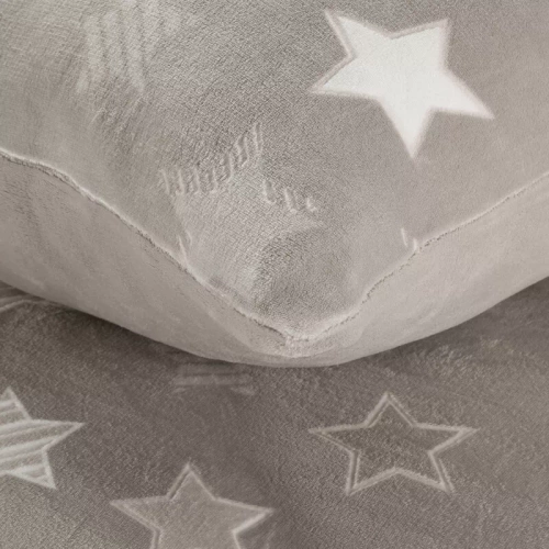 Flano 4 pościel welurowa gwiazdki Eurofirany beżowy