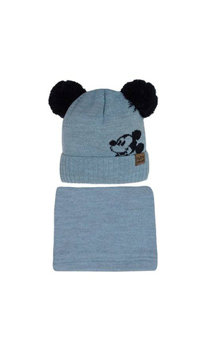 46-434 Czapka + komin Zestaw dziecięcy AJS mix-kolor