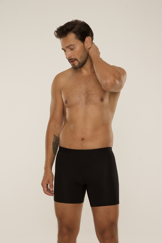847 Bokserki męskie Chandler – modal, bawełna, elastan | De Lafense - czarny