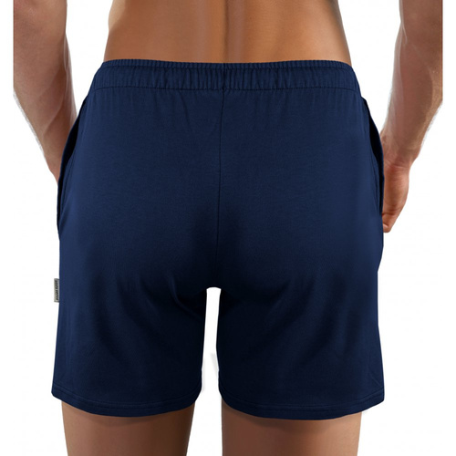 Milo 2 Krótkie spodnie piżamowe Sesto Senso gładkie granatowy