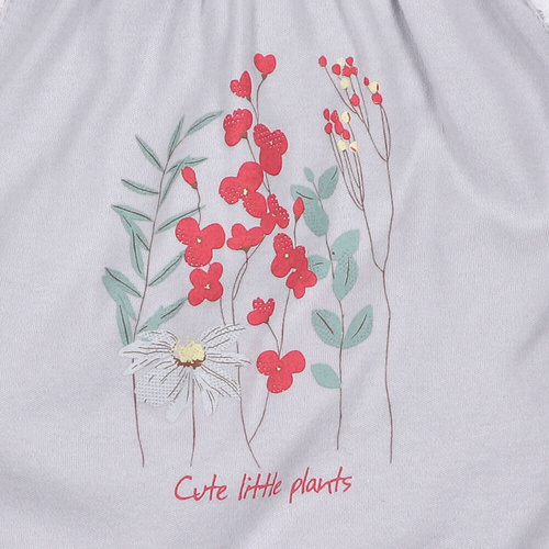 ABN-5059/JSZA Łąka Śpiochy z bawełny organicznej Nini szary