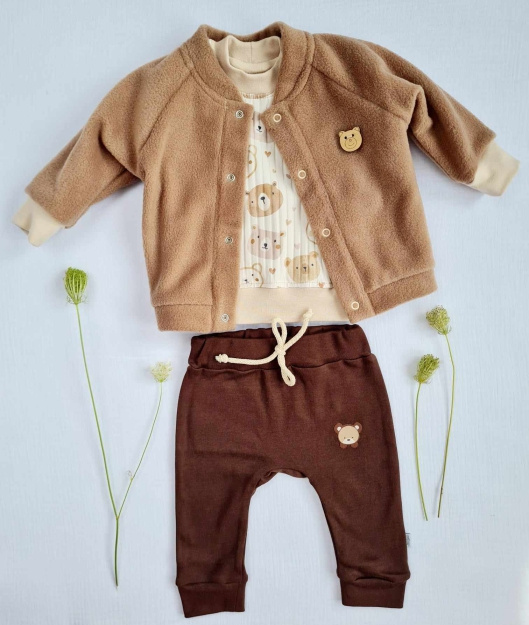 3710 Teddy Spodnie Marija - brązowy