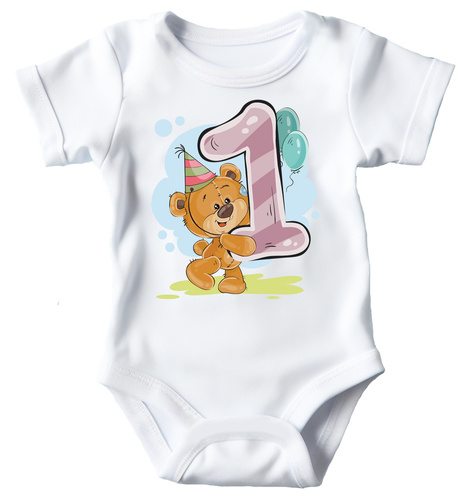 SKU A030 "ROCZEK Misio" Body krótki rękaw Moocha biały