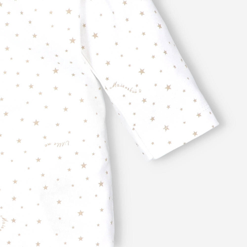 ABN-3345/GWI Stars Pajacyk z bawełny organicznej Nini ecru