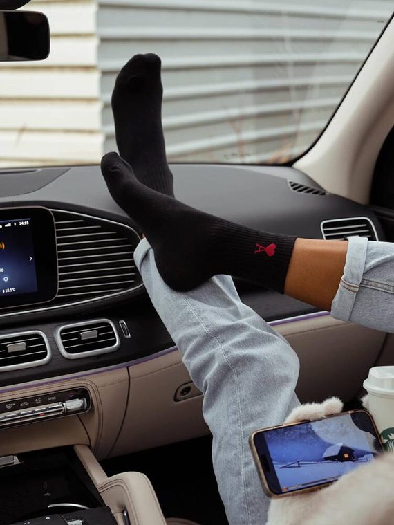 0200-135 Amor Skarpety damskie Milena - czarny