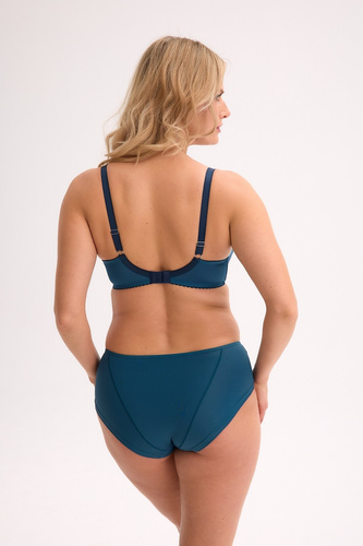 Figi damskie Gaia GFP 1324 Yasmine turkusowe– klasyczne, z mikrofibry i haftowanej siateczki