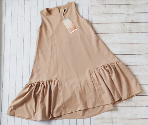 Sukienka Numinou na ramiączkach - beżowy