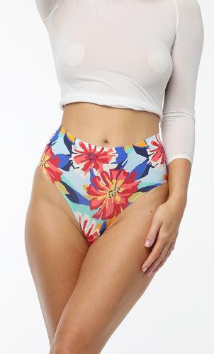 Figi brazyliany maxi Julimex Flower Folk – niewidoczne, lekkie, kolorowe