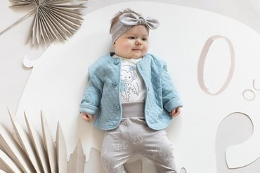 Slow Life Rozpinana Bluza Pinokio - niebieski