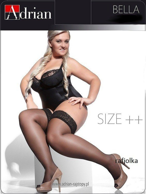 Pończochy BELLA samonośne Size ++ fumo