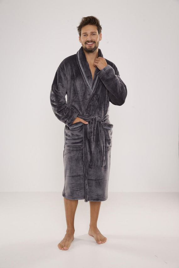 716 Rafael szlafrok męski De lafense - grafit