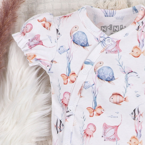 ABN-5473 Underwater World Body kopertowe Nini – bawełna organiczna, krótki rękaw