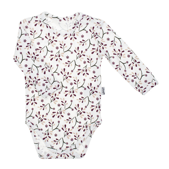 217095 Alisa Body bawełniane Nicol z długim rękawem – kwiatowy wzór