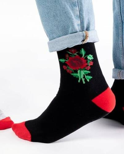 art.118 Folk Skarpety męskie Steven 010 czarny