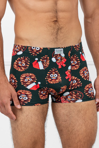 Cono Bokserki męskie Italian Fashion – bawełna, elastan, świąteczny wzór