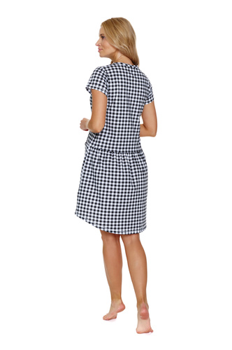 9444 Koszula Nocna ciążowa i do karmienia Doctor Nap - black check