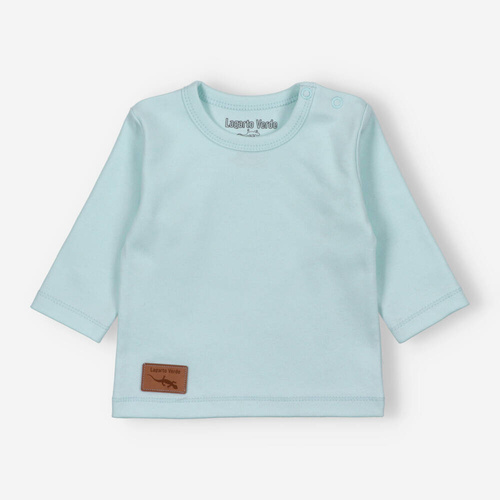 KAR-0014/NIE Bluzka z długim rękawem gładka Lagarto Verde - niebieski