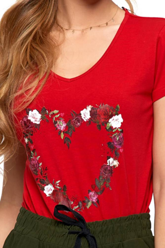 BD1400-007 Bluzka damska Moraj - czerwony