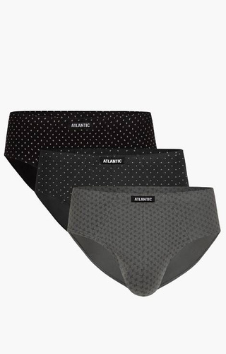 3MP-101/03/04 A'3 Slipy męskie Atlantic - grafitowy-khaki-czarny