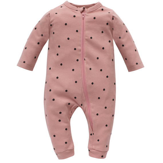 Tres Bien Pajac bez stópek, na zamek Pinokio - róż groszki 