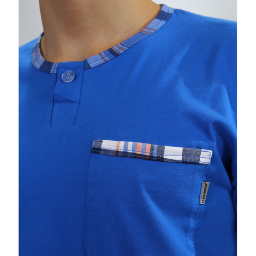 2243/09 Jasiek 02 krótki rękaw Piżama Męska Sesto Senso - chaber 