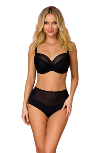 Biustonosz Soft VB-501 Vena Big Soft K19 czarny na Duży Biust z Szerokimi Ramiączkami