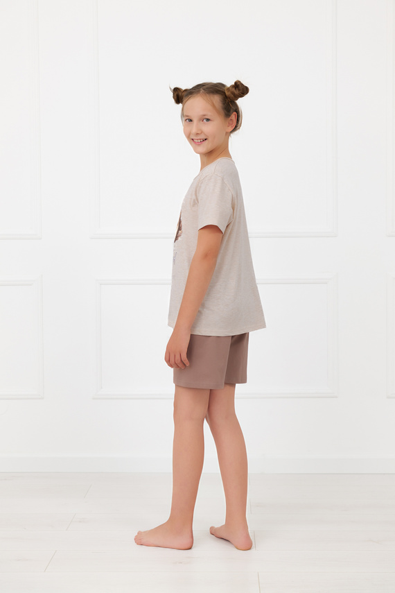 Piżama dziewczęca Shiba Italian Fashion 100% bawełna szorty