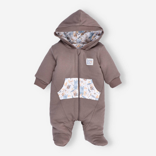 ABN-4512/CZE Skarby Jesieni Kombinezon z bawełny organicznej Nini brązowy