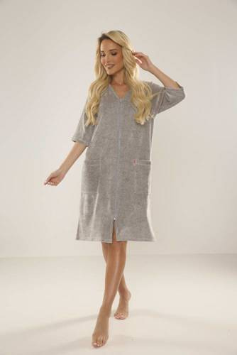 431 Welur Szlafrok Damski Forex - jasny melanż