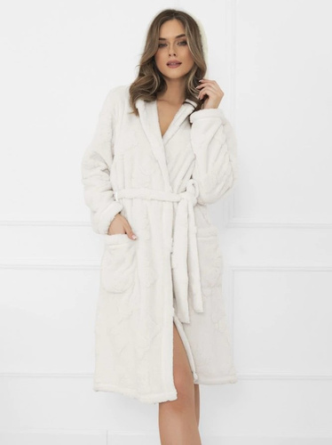 Miśka szlafrok damski Italian Fashion–w misie z kapturem, ciepły, miękki bipolar