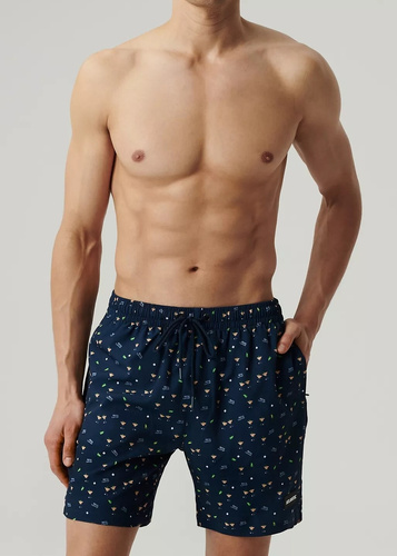 KMB-221 Kąpielówki męskie Atlantic- granatowy