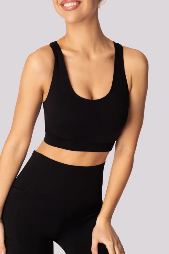 Base top biustonosz sportowy Mona czarny 
