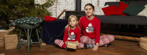 Arktyka Piżama dziecięca Italian Fashion - czerwony/druk