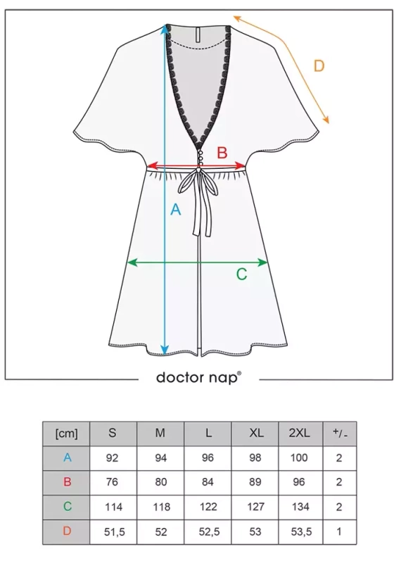 5102 Szlafrok Doctor Nap - black