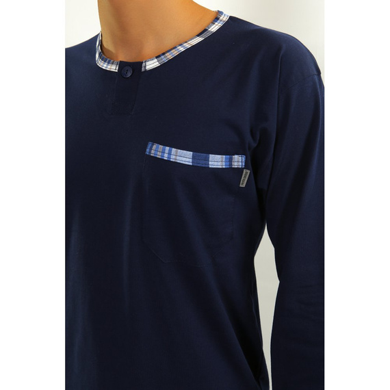 2188/17 Jasiek 02 Piżama Męska Sesto Senso - granatowy