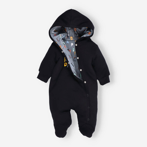 ABN-4203/CZA Alfabet Kombinezon z bawełny organicznej Nini czarny